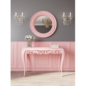 Інтер'єрне дзеркало настінне Rondo рожеве